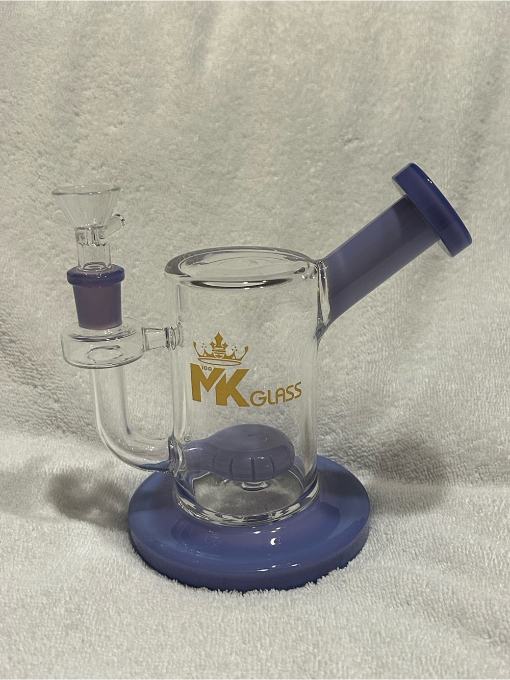 MK Glass Purple water Recycler Rig